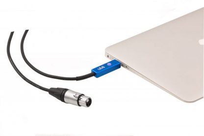 UMI audio interface with LUCI LIVE on Macbook Air for live audio over IP broadcasting.