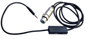 MIKI Black broadcast smart connection audio interface with integrated pre-amplifier.