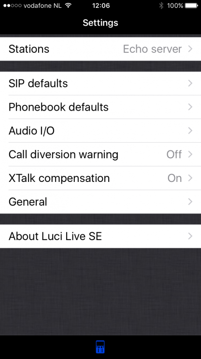Advanced settings in the LUCI LIVE SE audio over IP broadcasting software.