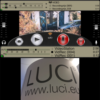 Stream and record a video with LUCI LIVE while you are streaming audio live point to point.